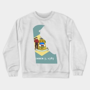 Delaware Flag Map Crewneck Sweatshirt